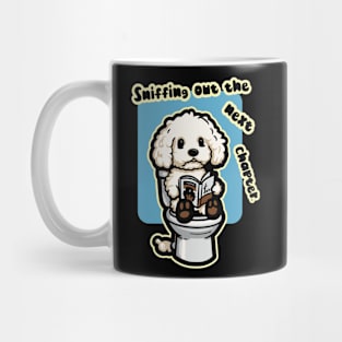 Dog reading on the toilet 95007 Mug